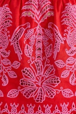 Farm Rio Red Palm Tree Richelieu Blouse 12 Farm Rio Red Palm Tree Richelieu Blouse -Farm Rio 309247 05