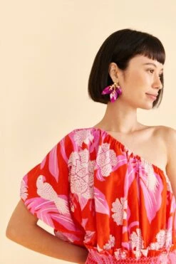 Farm Rio Red Dewdrop Floral Mini Dress 9 Farm Rio Red Dewdrop Floral Mini Dress -Farm Rio 309259 03