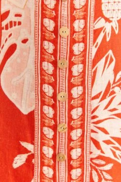 Farm Rio Red Lace Monsteras Mini Dress -Farm Rio 309261 05