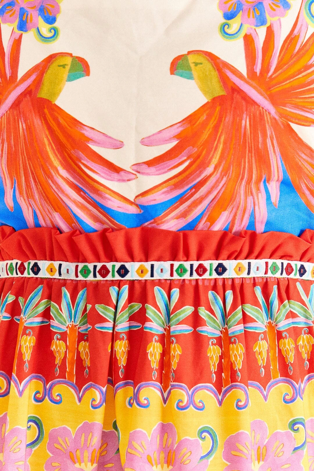 Farm Rio Off-White Vivid Garden Organic Cotton Mini Dress 7 Farm Rio Off-White Vivid Garden Organic Cotton Mini Dress - Image 5