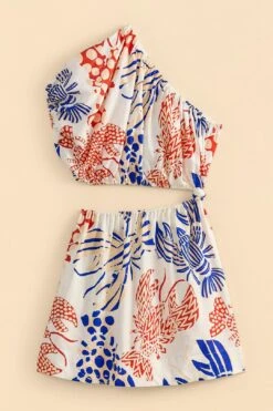 Farm Rio Off-White Mixed Lobsters Mini Dress 11 Farm Rio Off-White Mixed Lobsters Mini Dress -Farm Rio 309272 05