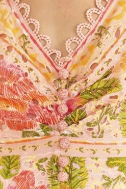 Farm Rio Pink Blooming Floral Midi Dress 12 Farm Rio Pink Blooming Floral Midi Dress -Farm Rio 309286 05