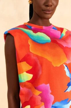 Farm Rio Red Ombre Chita T-Shirt Dress 10 Farm Rio Red Ombre Chita T-Shirt Dress -Farm Rio 309290 03