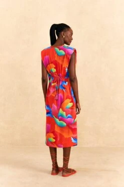 Farm Rio Red Ombre Chita T-Shirt Dress 11 Farm Rio Red Ombre Chita T-Shirt Dress -Farm Rio 309290 04