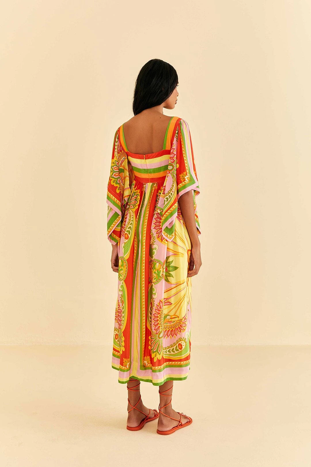 Farm Rio Beach Toucans Scarf Midi Dress 6 Farm Rio Beach Toucans Scarf Midi Dress - Image 4