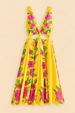 Farm Rio Yellow Romantic Garden Midi Dress 19 Farm Rio Yellow Romantic Garden Midi Dress -Farm Rio 309298 06 89065831 43e9 45d0 a245 83776dade038