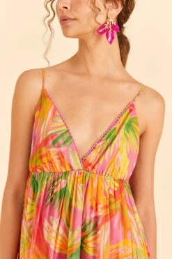 Farm Rio Mixed Painted Birds Maxi Dress 9 Farm Rio Mixed Painted Birds Maxi Dress -Farm Rio 309301 03