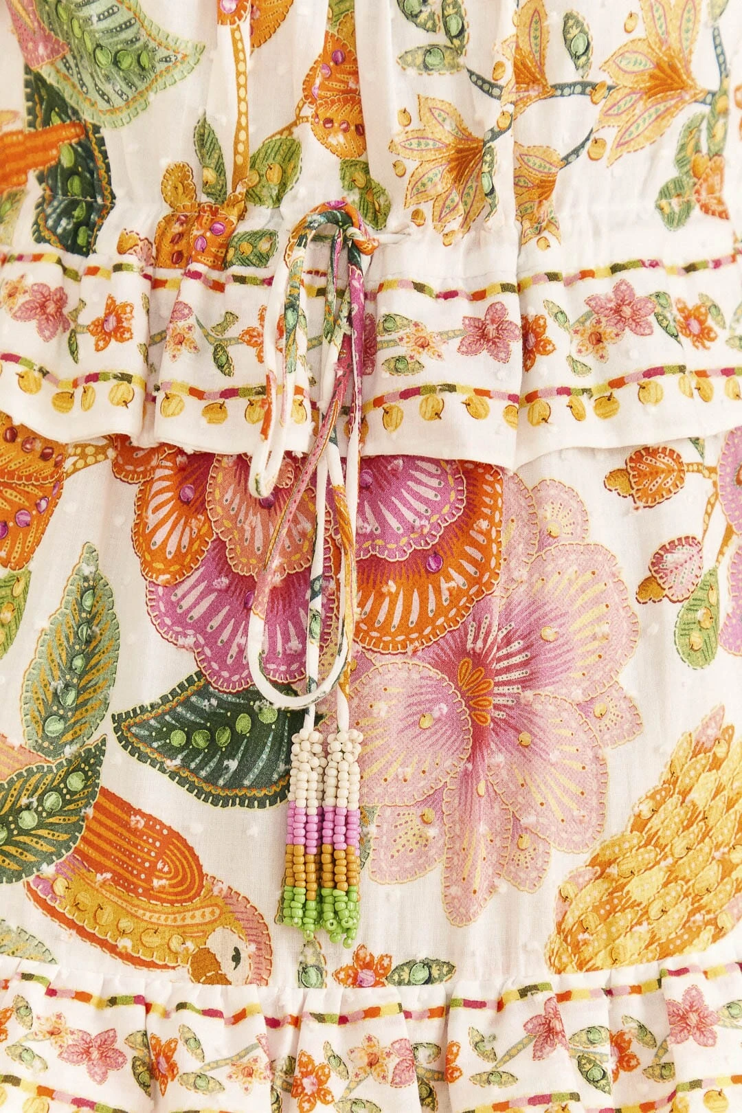 Farm Rio Off-White Macaw Bloom Midi Dress 7 Farm Rio Off-White Macaw Bloom Midi Dress - Image 5