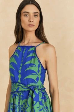 Farm Rio Blue Pineapple Love Organic Cotton Maxi Dress -Farm Rio 309303 03