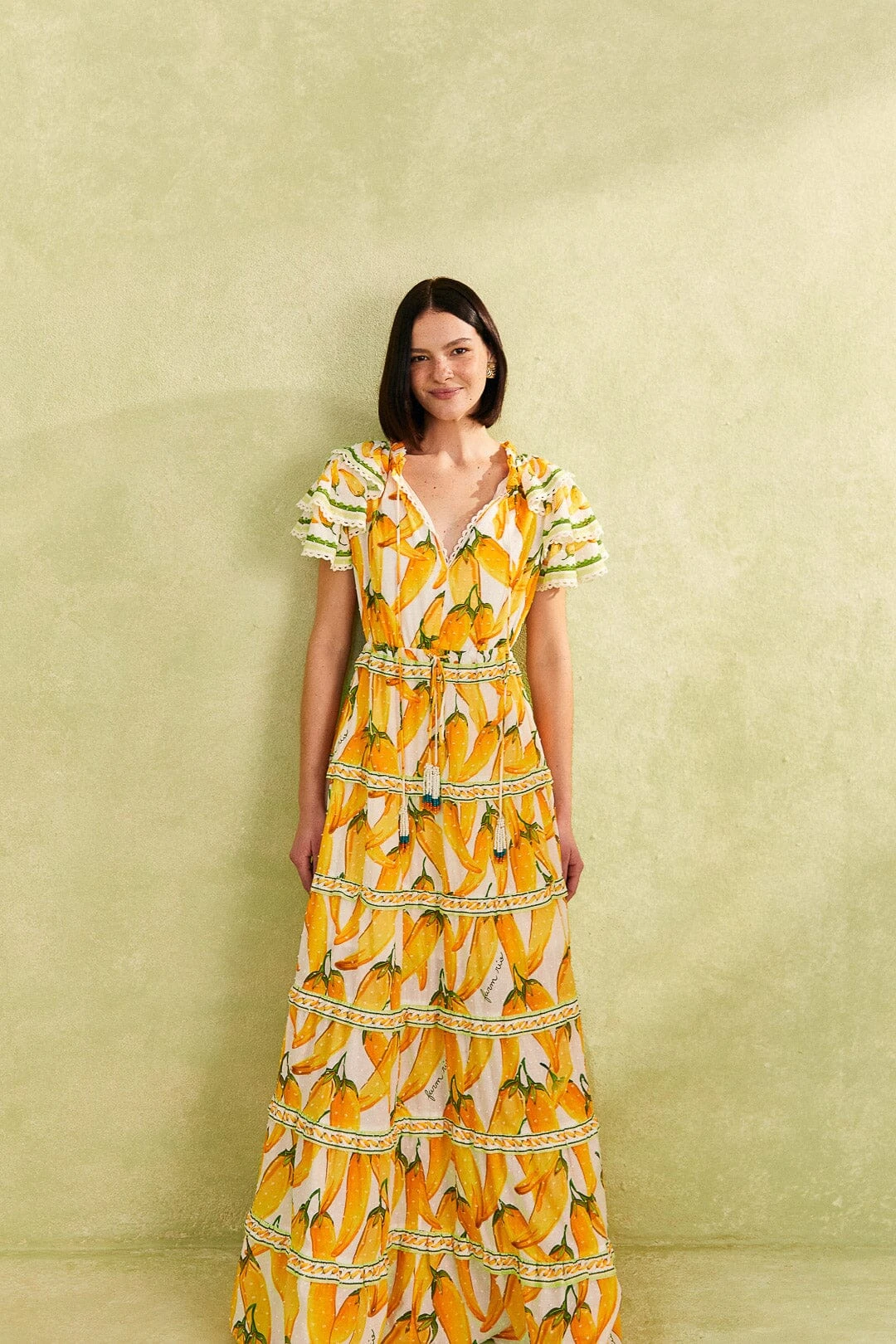 Farm Rio Off-White Peppers Maxi Dress 4 Farm Rio Off-White Peppers Maxi Dress - Image 2