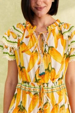 Farm Rio Off-White Peppers Maxi Dress 10 Farm Rio Off-White Peppers Maxi Dress -Farm Rio 309305 03