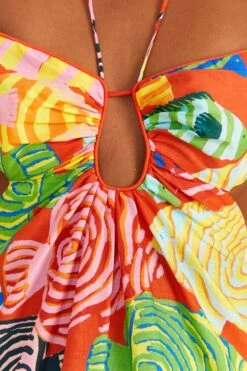 Farm Rio Red Striped Fishes Mini Dress -Farm Rio 309320 04