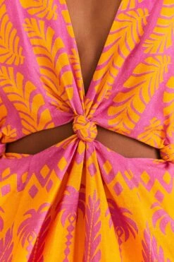 Farm Rio Orange Pineapple Love Mini Dress 11 Farm Rio Orange Pineapple Love Mini Dress -Farm Rio 309321 04