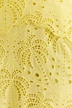 Farm Rio Light Yellow Richelieu Midi Dress 12 Farm Rio Light Yellow Richelieu Midi Dress -Farm Rio 309337 05