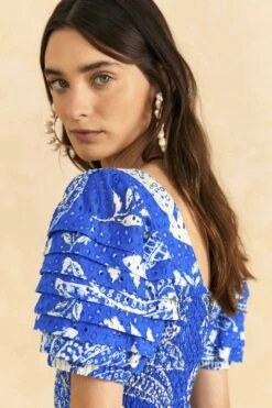 Farm Rio Blue Lace Banana Mini Dress -Farm Rio 309344 03