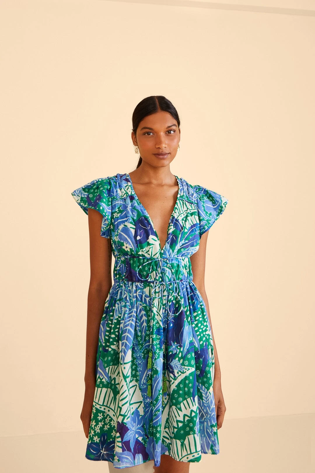 Farm Rio Green Jungle Panther Mini Dress 3 Farm Rio Green Jungle Panther Mini Dress