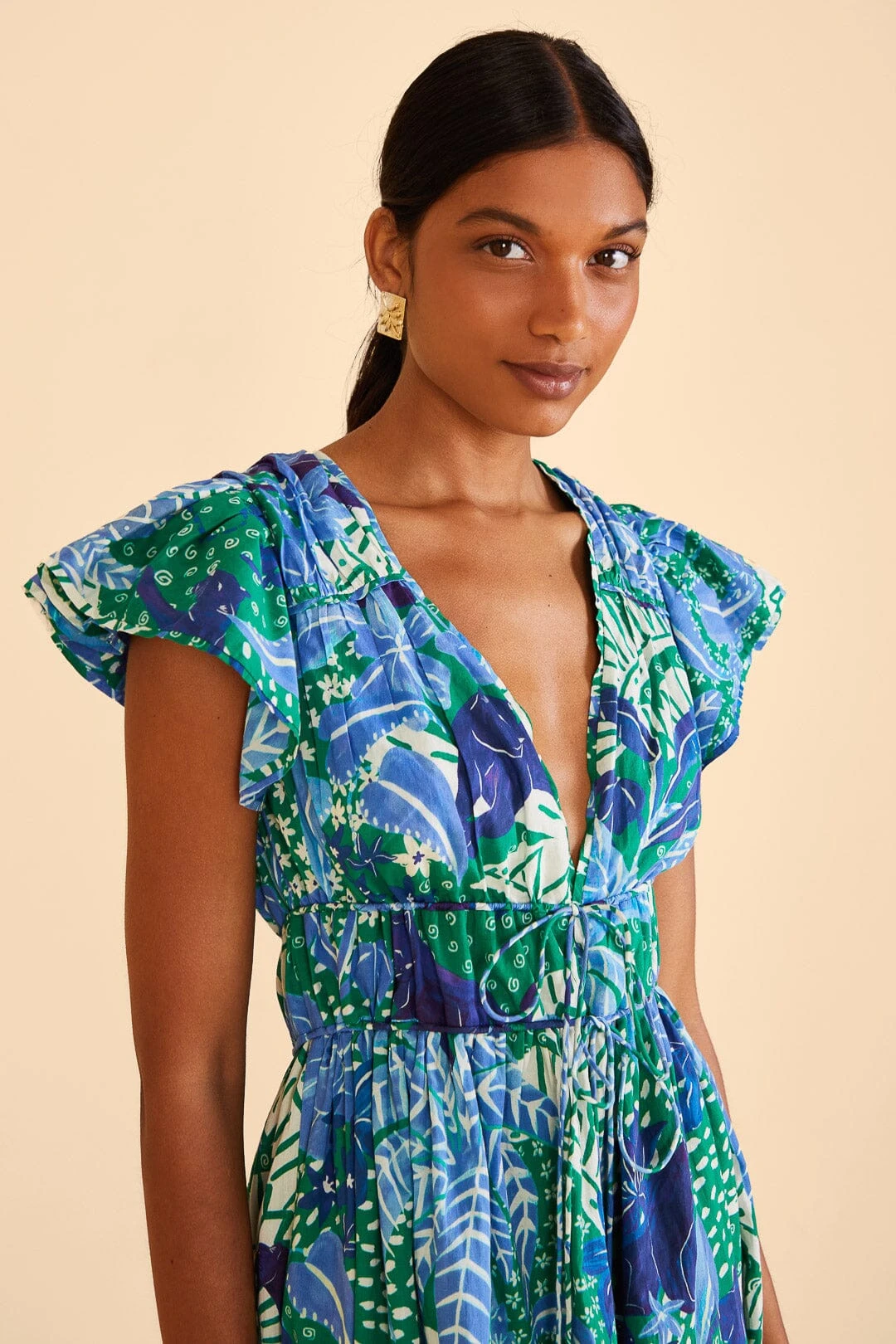 Farm Rio Green Jungle Panther Mini Dress 5 Farm Rio Green Jungle Panther Mini Dress - Image 3