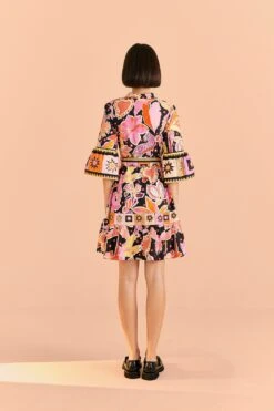 Farm Rio Black Enchanted Nature Mini Dress 11 Farm Rio Black Enchanted Nature Mini Dress -Farm Rio 309357 04