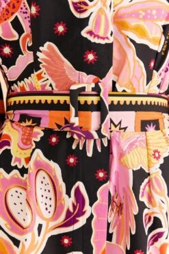 Farm Rio Black Enchanted Nature Mini Dress 12 Farm Rio Black Enchanted Nature Mini Dress -Farm Rio 309357 05