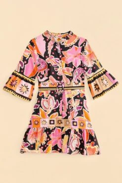 Farm Rio Black Enchanted Nature Mini Dress 13 Farm Rio Black Enchanted Nature Mini Dress -Farm Rio 309357 06