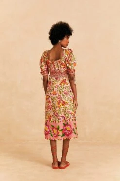 Farm Rio Pink Painted Bananas Midi Dress 11 Farm Rio Pink Painted Bananas Midi Dress -Farm Rio 309358 04