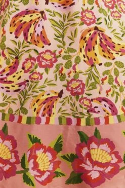 Farm Rio Pink Painted Bananas Midi Dress 12 Farm Rio Pink Painted Bananas Midi Dress -Farm Rio 309358 05