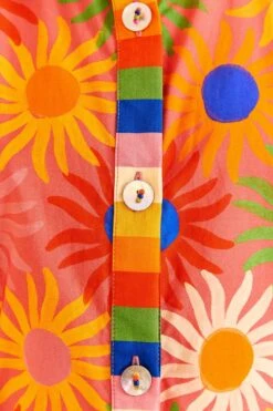 Farm Rio Coral Mixed Graphic Macaws Midi Dress -Farm Rio 309363 05