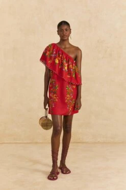 Farm Rio Red Tropical Romance Mini Dress 9 Farm Rio Red Tropical Romance Mini Dress -Farm Rio 309368 02