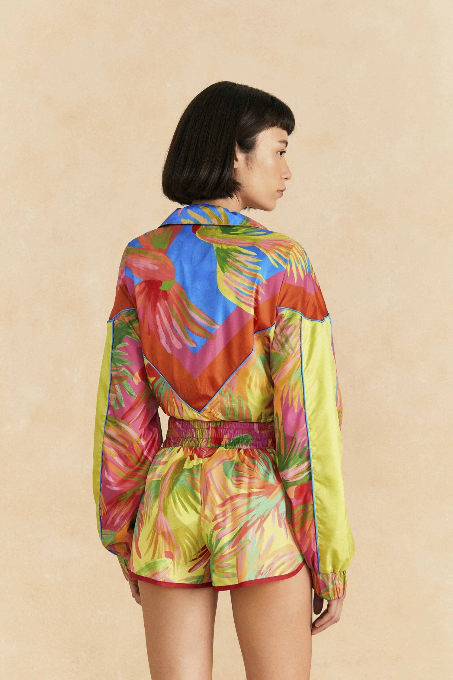 Farm Rio Lime Painted Birds Shorts 5 Farm Rio Lime Painted Birds Shorts - Image 3