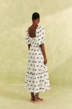 Farm Rio Cross Stitch Coconut Embroidered Midi Dress 11 Farm Rio Cross Stitch Coconut Embroidered Midi Dress -Farm Rio 309371 04