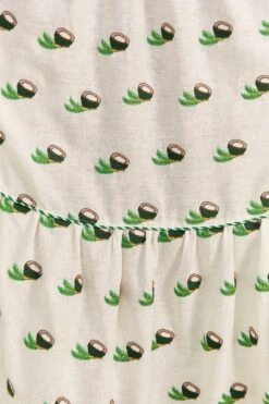 Farm Rio Cross Stitch Coconut Embroidered Midi Dress 12 Farm Rio Cross Stitch Coconut Embroidered Midi Dress -Farm Rio 309371 05