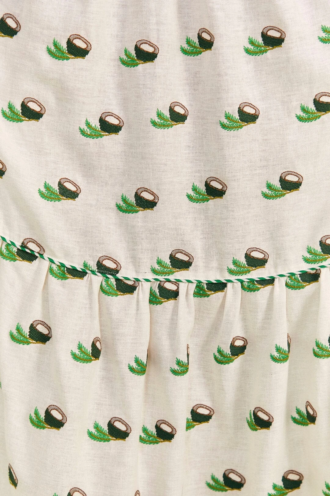 Farm Rio Cross Stitch Coconut Embroidered Midi Dress 7 Farm Rio Cross Stitch Coconut Embroidered Midi Dress - Image 5