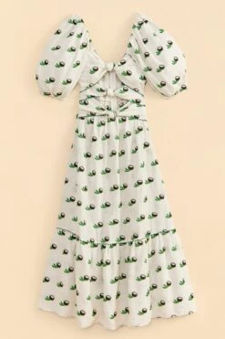 Farm Rio Cross Stitch Coconut Embroidered Midi Dress 13 Farm Rio Cross Stitch Coconut Embroidered Midi Dress -Farm Rio 309371 06