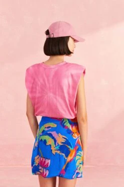 Farm Rio Blue Painted Jungle Mini Skirt 10 Farm Rio Blue Painted Jungle Mini Skirt -Farm Rio 309380 04