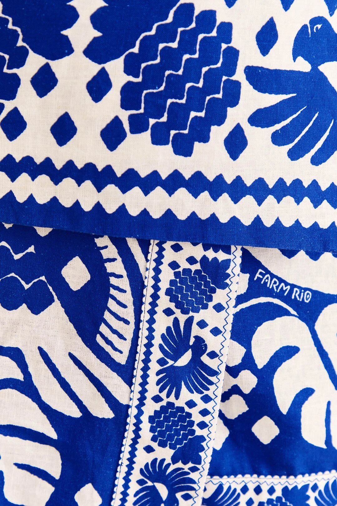 Farm Rio Navy Blue Jungle Scarf Mini Skirt 7 Farm Rio Navy Blue Jungle Scarf Mini Skirt - Image 5