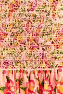 Farm Rio Pink Painted Bananas Smocked Mini Skirt 12 Farm Rio Pink Painted Bananas Smocked Mini Skirt -Farm Rio 309383 05