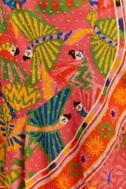 Farm Rio Coral Mixed Graphic Macaws Midi Skirt 12 Farm Rio Coral Mixed Graphic Macaws Midi Skirt -Farm Rio 309396 05