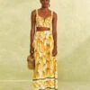 Farm Rio Off-White Peppers Maxi Skirt