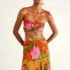 Farm Rio Orange Romantic Garden Crop Top -Farm Rio 309410 01