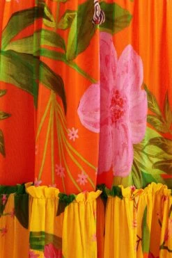 Farm Rio Mixed Romantic Garden Maxi Skirt -Farm Rio 309411 04