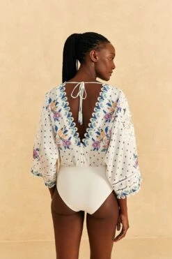 Farm Rio Off-White Romantic Bandanas Bodysuit 9 Farm Rio Off-White Romantic Bandanas Bodysuit -Farm Rio 309428 03