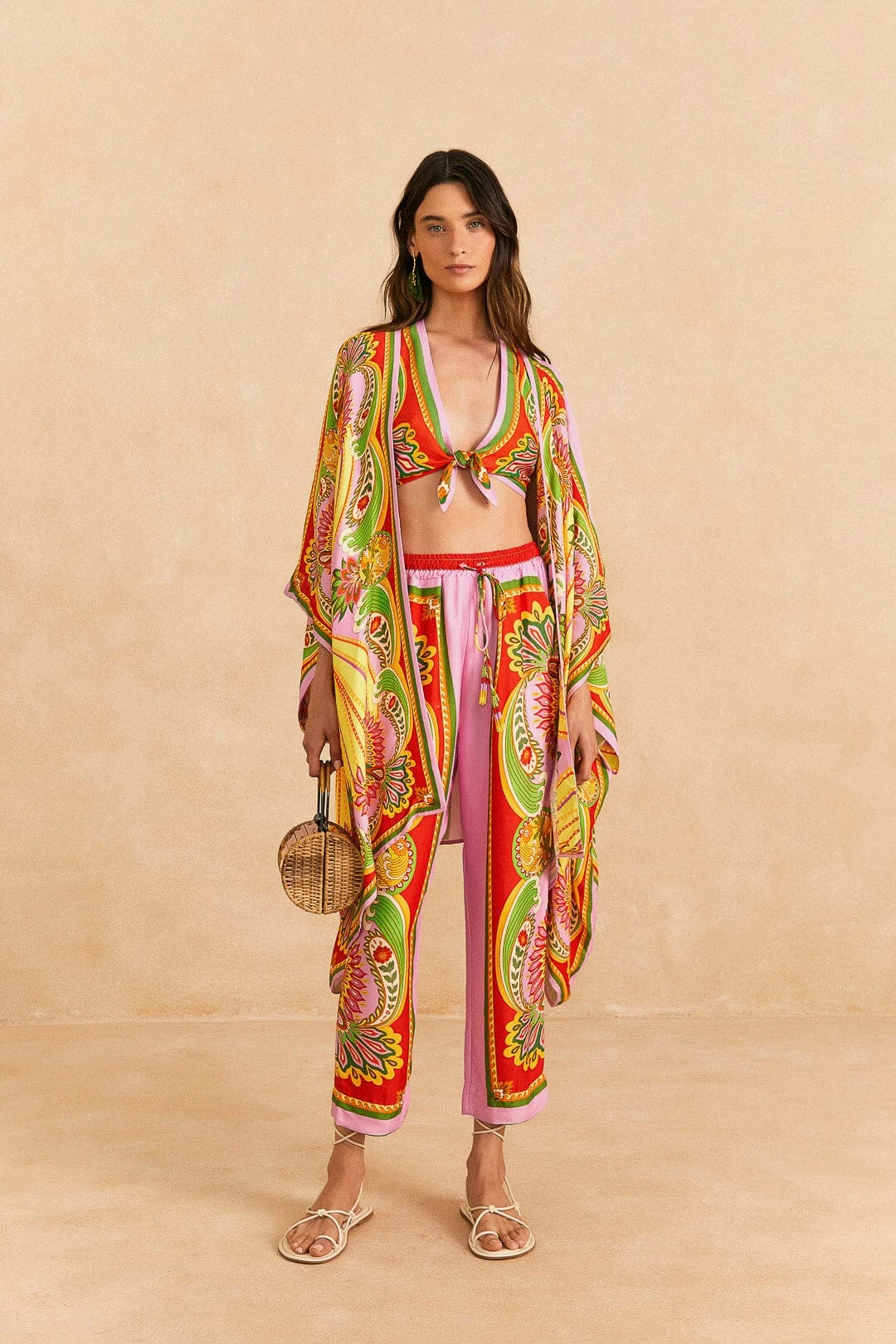 Farm Rio Beach Toucans Scarf Lenzing™ Ecovero™ Viscose Kimono 4 Farm Rio Beach Toucans Scarf Lenzing™ Ecovero™ Viscose Kimono - Image 2