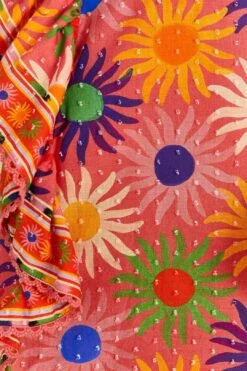 Farm Rio Coral Summer Sun Blouse 11 Farm Rio Coral Summer Sun Blouse -Farm Rio 309447 05