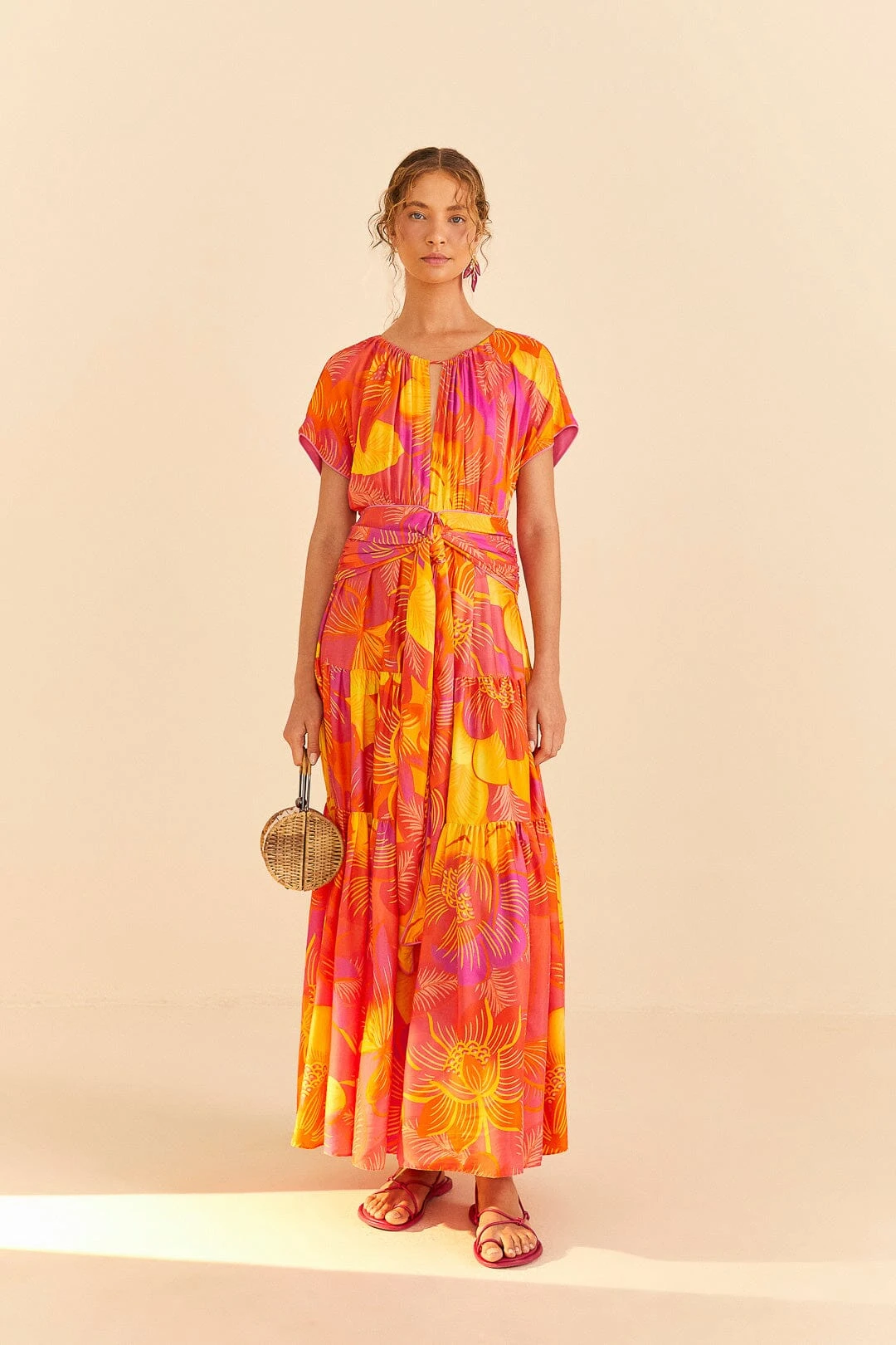 Farm Rio Summer Garden Ombre Lenzing™ Ecovero™ Viscose Maxi Dress 4 Farm Rio Summer Garden Ombre Lenzing™ Ecovero™ Viscose Maxi Dress - Image 2