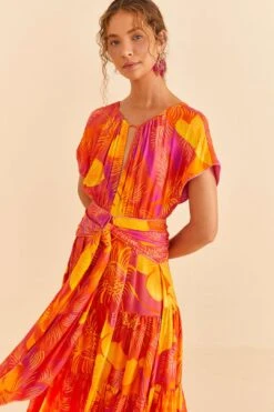 Farm Rio Summer Garden Ombre Lenzing™ Ecovero™ Viscose Maxi Dress 10 Farm Rio Summer Garden Ombre Lenzing™ Ecovero™ Viscose Maxi Dress -Farm Rio 309451 03