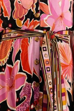 Farm Rio Black Enchanted Nature Midi Dress -Farm Rio 309488 05