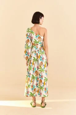 Farm Rio Tropical Paradise One Shoulder Midi Dress 10 Farm Rio Tropical Paradise One Shoulder Midi Dress -Farm Rio 309497 04