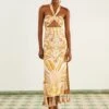 Farm Rio Sand Jungle Chic Midi Dress 2 Farm Rio Sand Jungle Chic Midi Dress -Farm Rio 309501 01