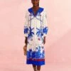 Farm Rio Off-White Jungle Chic Midi Dress 2 Farm Rio Off-White Jungle Chic Midi Dress -Farm Rio 309509 01