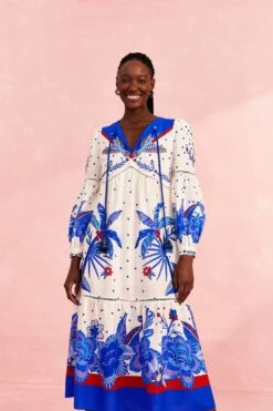 Farm Rio Off-White Jungle Chic Midi Dress 9 Farm Rio Off-White Jungle Chic Midi Dress -Farm Rio 309509 02